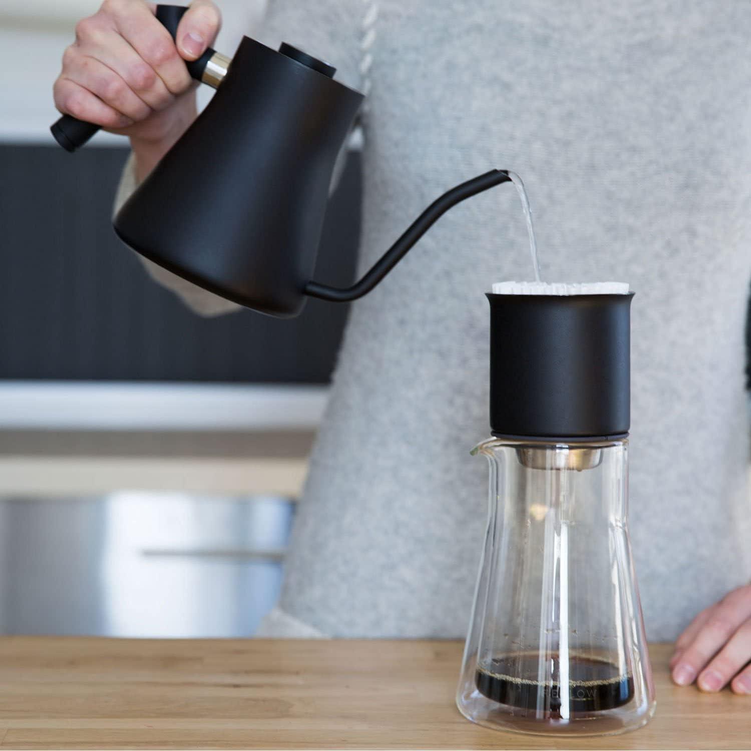 imageFellow Stagg Double Wall Coffee Carafe Manual Coffee Preparation Container Hand Blown Borosilicate Glass Carafe Clear Jug 600ml