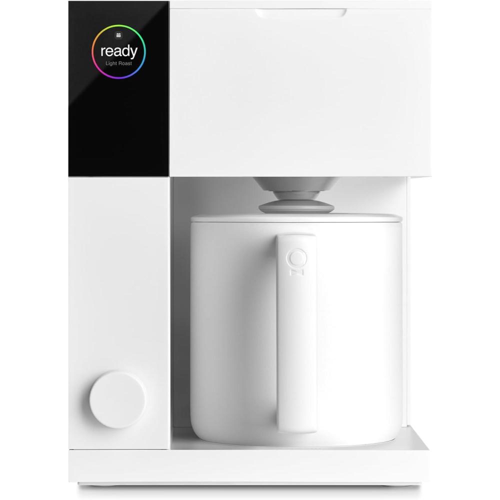 imageFellow Aiden Precision Coffee Maker  10 Cup Thermos Jug Builtin Brewing Aid Programming Removable Water Tank Matte BlackMatte White