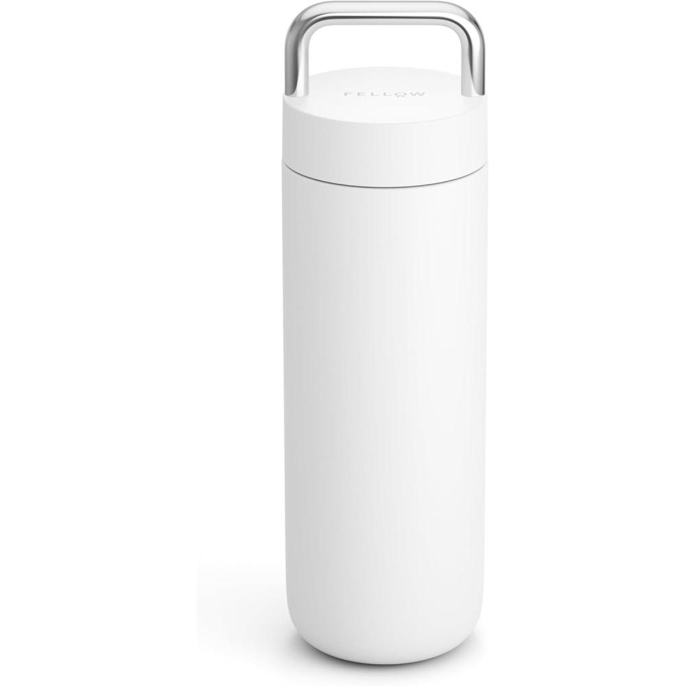 imageFellow Carter Carry 20 oz Vacuum Insulated Tumbler for Water Tea Coffee Smoothies and More Stainless Steel Keeps Heat for 12 Hours ampamp Stays Cold for 24 Hours CloseMatte White