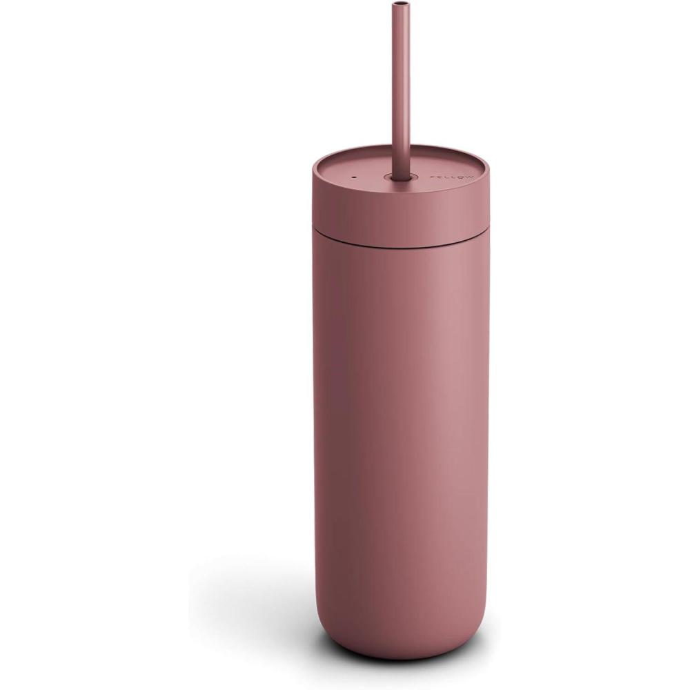 imageFellow Carter Cold 20oz Travel Mug Insulated Stainless Steel Tumbler for Water Iced Tea Coffee Smoothies Heavy Duty LidRose Dsert