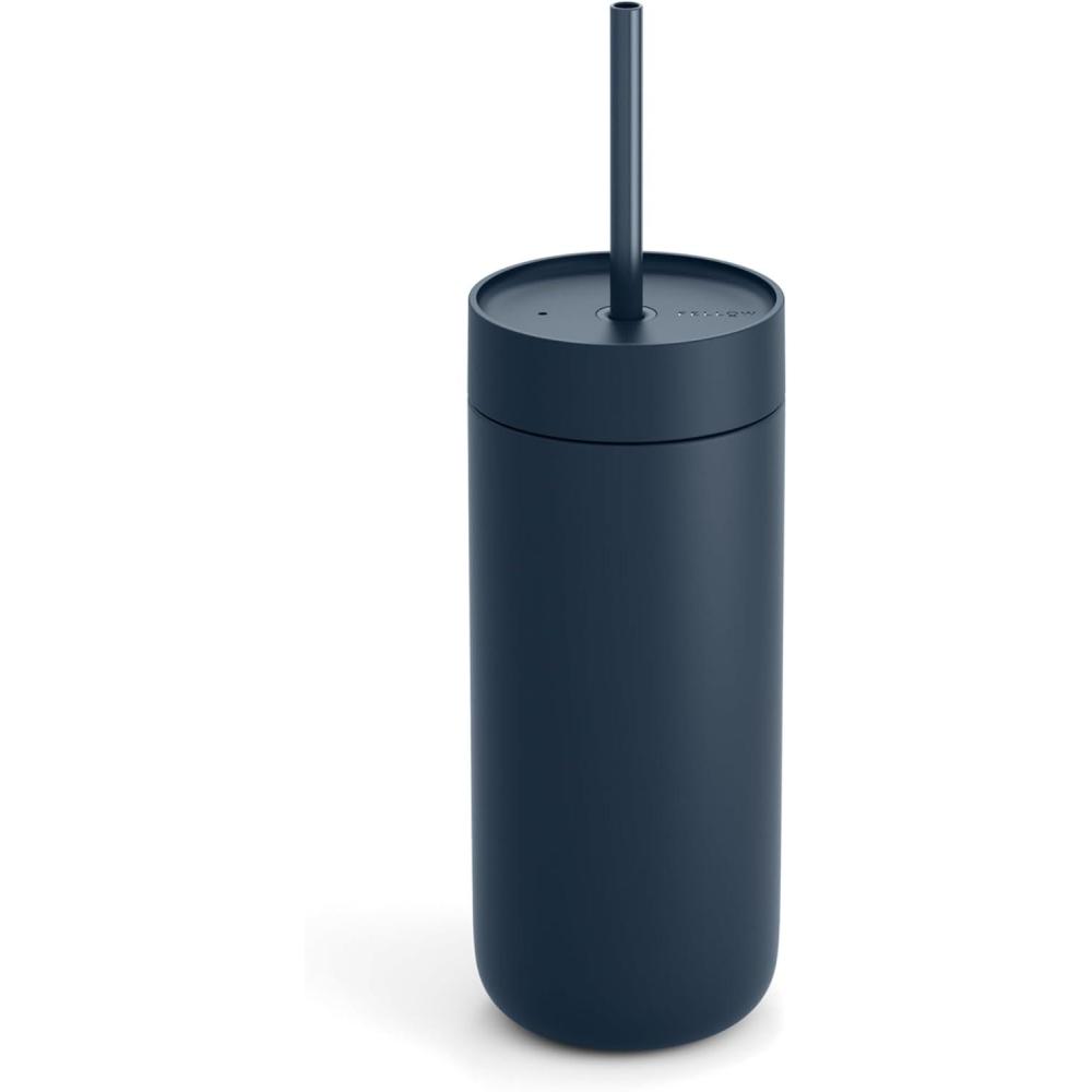 imageFellow Carter Cold 20oz Travel Mug  Insulated Stainless Steel Tumbler for Water Iced Tea Coffee Smoothies  Heavy Duty LidStone Blue