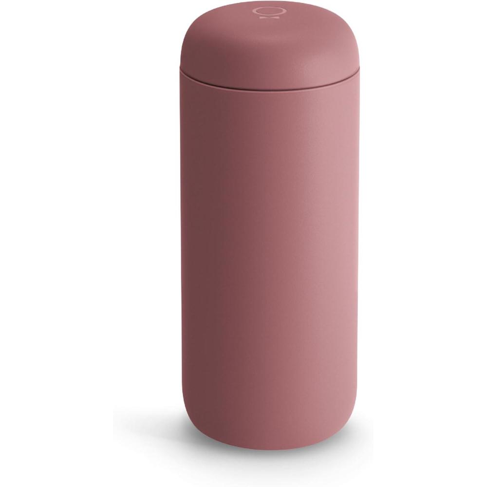 imageFellow Carter Move Travel Mug 16 oz Stainless Steel Insulated Coffee and Tea Tumbler with Ceramic Interior and Splash Guard Matte Grey 16 ozDesert Pink