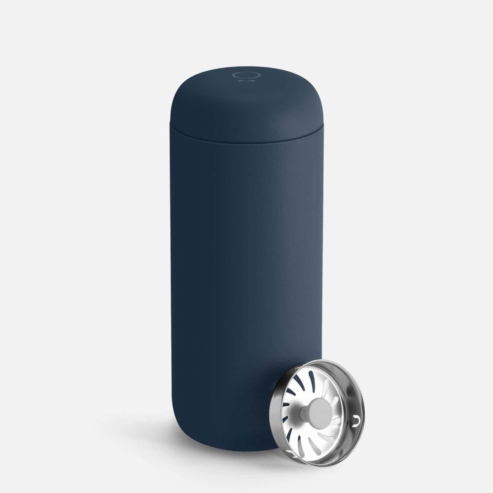 imageFellow Carter Move Travel Mug 16 oz Stainless Steel Insulated Coffee and Tea Tumbler with Ceramic Interior and Splash Guard Matte Grey 16 ozStone Blue