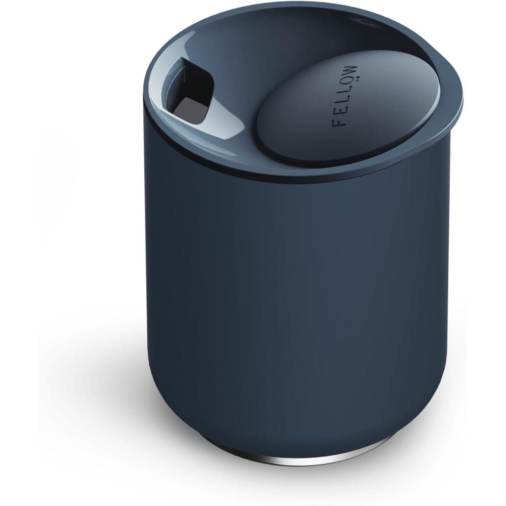 imageFellow Rocky Lowball Cocktail Tumbler 10oz Stainless Steel Vacuum Insulated Tumbler with Ceramic Interior and Pebble Swivel Lid Set of 2 Matte BlackStone Blue