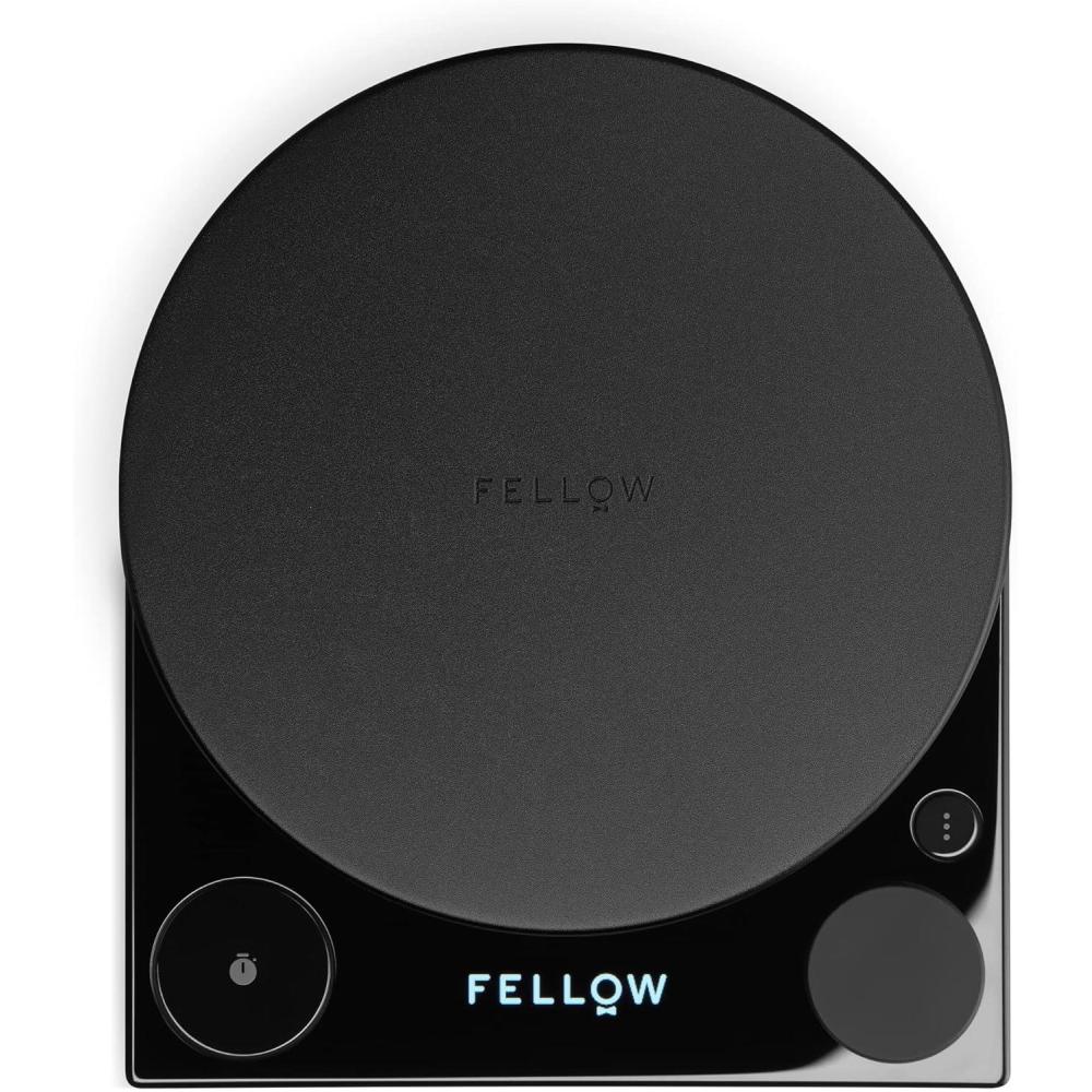 imageFellow Tally Pro Studio Digital Coffee Scale Precision Scale with Glass Top Measures in g oz lb and mm Matte Black