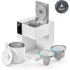 Fellow Aiden Precision Coffee Maker – 10 Cup Thermos Jug, Built-in Brewing Aid, Programming, Removable Water Tank, Matte Black(Matte White)
