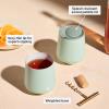 Fellow Bicchiere da vino Ruby da 12 oz – Bicchiere da vino e cocktail isolato in acciaio inossidabile con interno in ceramica e coperchio girevole in ciottoli (Nero opaco)(Mint Chip)
