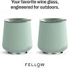 Fellow Bicchiere da vino Ruby da 12 oz – Bicchiere da vino e cocktail isolato in acciaio inossidabile con interno in ceramica e coperchio girevole in ciottoli (Nero opaco)(Mint Chip)
