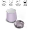 Fellow Bicchiere da vino Ruby da 12 oz – Bicchiere da vino e cocktail isolato in acciaio inossidabile con interno in ceramica e coperchio girevole in ciottoli (Nero opaco)(Peri Twinkle – Paquet de 2)