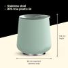 Fellow Bicchiere da vino Ruby da 12 oz – Bicchiere da vino e cocktail isolato in acciaio inossidabile con interno in ceramica e coperchio girevole in ciottoli (Nero opaco)(Mint Chip – Paquet de 2)