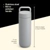 Fellow Carter Carry 20 oz Vacuum Insulated Tumbler for Water, Tea, Coffee, Smoothies and More – Stainless Steel – Keeps Heat for 12 Hours & Stays Cold for 24 Hours – Close(Matte Grey)