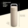 Fellow Carter Carry 20 oz Vacuum Insulated Tumbler for Water, Tea, Coffee, Smoothies and More – Stainless Steel – Keeps Heat for 12 Hours & Stays Cold for 24 Hours – Close(Sand Dune)