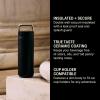 Fellow Carter Carry 20 oz Vacuum Insulated Tumbler for Water, Tea, Coffee, Smoothies and More – Stainless Steel – Keeps Heat for 12 Hours & Stays Cold for 24 Hours – Close(Matte Black)