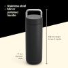 Fellow Carter Carry 20 oz Vacuum Insulated Tumbler for Water, Tea, Coffee, Smoothies and More – Stainless Steel – Keeps Heat for 12 Hours & Stays Cold for 24 Hours – Close(Matte Black)