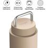 Fellow Carter Carry 32 oz Stainless Steel Vacuum Insulated Travel Tumbler – Leak Proof Seal – Stainless Steel Handle – Slim Width – Matte White(Dune de Sable)