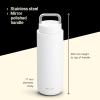 Fellow Carter Carry 32 oz Stainless Steel Vacuum Insulated Travel Tumbler – Leak Proof Seal – Stainless Steel Handle – Slim Width – Matte White(Matte White)