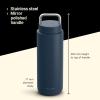 Fellow Carter Carry 32 oz Stainless Steel Vacuum Insulated Travel Tumbler – Leak Proof Seal – Stainless Steel Handle – Slim Width – Matte White(Stone Blue)