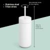 Fellow Carter Cold Travel 16 oz Iced Coffee Mug – Insulated Stainless Steel Iced Coffee Tumbler with Spill-resistant Lid and Straw – Matte Grey(Grist Mat)