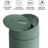 Fellow Carter Move Travel Coffee Mug with Sliding Lock Lid, 16 oz Leak-Proof Coffee Tumbler with Vacuum Insulated Ceramic & Stainless Steel Interior (Matte Black)(Smoky Green)