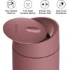 Fellow Carter Move Travel Coffee Mug with Sliding Lock Lid, 16 oz Leak-Proof Coffee Tumbler with Vacuum Insulated Ceramic & Stainless Steel Interior (Matte Black)(Desert Pink)