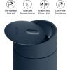 Fellow Carter Move Travel Coffee Mug with Sliding Lock Lid, 16 oz Leak-Proof Coffee Tumbler with Vacuum Insulated Ceramic & Stainless Steel Interior (Matte Black)(Stone Blue)