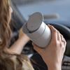 Fellow Carter Move Travel Coffee Mug with Sliding Lock Lid, 16 oz Leak-Proof Coffee Tumbler with Vacuum Insulated Ceramic & Stainless Steel Interior (Matte Black)(Grey)