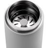 Fellow Carter Move Travel Mug – Insulated Stainless Steel Coffee and Tea Tumbler with Ceramic Interior and Splash Protection, Matte Grey, 12 oz Mug(Matte Grey)