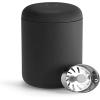 Fellow Carter Move Travel Mug – Insulated Stainless Steel Coffee and Tea Tumbler with Ceramic Interior and Splash Protection, Matte Grey, 12 oz Mug(Matte Black)