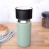 Fellow Carter Move Travel Mug – Insulated Stainless Steel Coffee and Tea Tumbler with Ceramic Interior and Splash Protection, Matte Grey, 12 oz Mug(Mint Green)