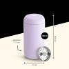 Fellow Carter Move Travel Mug – Insulated Stainless Steel Coffee and Tea Tumbler with Ceramic Interior and Splash Protection, Matte Grey, 12 oz Mug(Purple Lavender)