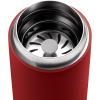 Fellow Carter Move Travel Mug – Insulated Stainless Steel Coffee and Tea Tumbler with Ceramic Interior and Splash Protection, Matte Grey, 12 oz Mug(Red)