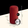 Fellow Carter Move Travel Mug – Insulated Stainless Steel Coffee and Tea Tumbler with Ceramic Interior and Splash Protection, Matte Grey, 12 oz Mug(Red)