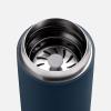 Fellow Carter Move Travel Mug – Insulated Stainless Steel Coffee and Tea Tumbler with Ceramic Interior and Splash Protection, Matte Grey, 12 oz Mug(Stone Blue)