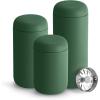Fellow Carter Move Travel Mug, 16 oz Stainless Steel Insulated Coffee and Tea Tumbler with Ceramic Interior and Splash Guard, Matte Grey, 16 oz(Cargo Green)