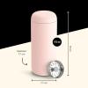 Fellow Carter Move Travel Mug, 16 oz Stainless Steel Insulated Coffee and Tea Tumbler with Ceramic Interior and Splash Guard, Matte Grey, 16 oz(Hot Pink)