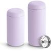 Fellow Carter Move Travel Mug, 16 oz Stainless Steel Insulated Coffee and Tea Tumbler with Ceramic Interior and Splash Guard, Matte Grey, 16 oz(Lavender Purple)