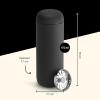 Fellow Carter Move Travel Mug, 16 oz Stainless Steel Insulated Coffee and Tea Tumbler with Ceramic Interior and Splash Guard, Matte Grey, 16 oz(Matte Black)