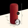 Fellow Carter Move Travel Mug, 16 oz Stainless Steel Insulated Coffee and Tea Tumbler with Ceramic Interior and Splash Guard, Matte Grey, 16 oz(Red)