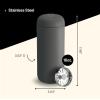 Fellow Carter Move Travel Mug, 16 oz Stainless Steel Insulated Coffee and Tea Tumbler with Ceramic Interior and Splash Guard, Matte Grey, 16 oz(Slate Grey)