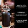 Fellow Clara French Press Coffee Maker – Portable Stainless Steel Coffee Maker, Insulated Manual Infuser – Matte Black with Walnut, 24 oz Jug(Matte Black With Walnut)