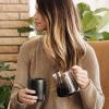Fellow Mighty Small Glass Coffee and Tea Serving Jug, Smoky Grey 5mm, 500ml Capacity, Drip Free Spout, Sturdy Handle(Gris)