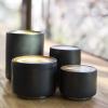 Fellow Monty | Latte Art Mugs | Double Wall Ceramic Latte Mug | Matte Black with Graphite Base | 11 Oz(Matte Black)