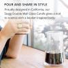 Fellow Stagg | Double Wall Coffee Carafe | Manual Coffee Preparation Container | Hand Blown Borosilicate Glass Carafe, Clear Jug | 600ml