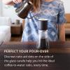 Fellow Stagg | Double Wall Coffee Carafe | Manual Coffee Preparation Container | Hand Blown Borosilicate Glass Carafe, Clear Jug | 600ml