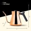 Fellow Stagg | Pouring Kettle for Coffee and Tea for Stovetop Use | Gooseneck Teapot with Precise Spout and Built-in Thermometer | Matte Black | 1 Litre(Copper)