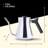 Fellow Stagg | Pouring Kettle for Coffee and Tea for Stovetop Use | Gooseneck Teapot with Precise Spout and Built-in Thermometer | Matte Black | 1 Litre(Glossy)