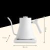 Fellow Stagg EKG Pro, Electric Kettle with Gooseneck Spout – Pour-over for Coffee and Tea – EU Matte Black(Matte White)