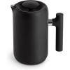 Fellow Clara French Press Coffee Maker – Portable Stainless Steel Coffee Maker, Insulated Manual Infuser – Matte Black with Walnut, 24 oz Jug(Matte Black)