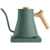 Fellow Stagg EKG Pro, Electric Kettle with Gooseneck Spout – Pour-over for Coffee and Tea – EU Matte Black(Smoky Green With Maple Handle)