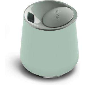Fellow Bicchiere da vino Ruby da 12 oz – Bicchiere da vino e cocktail isolato in acciaio inossidabile con interno in ceramica e coperchio girevole in ciottoli (Nero opaco)(Mint Chip – Paquet de 2)